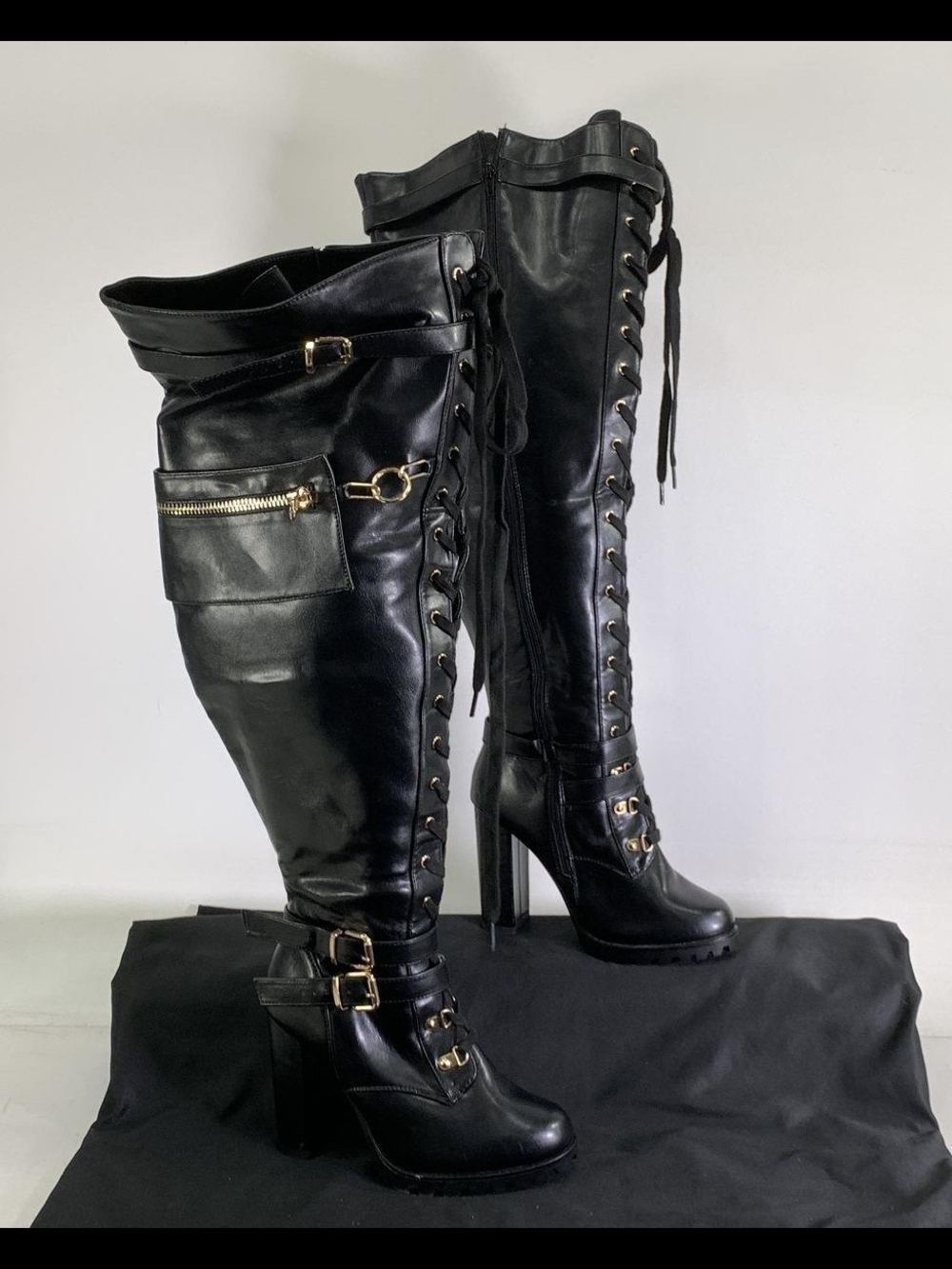Elira Over-the-Knee Boots in Black - Women's